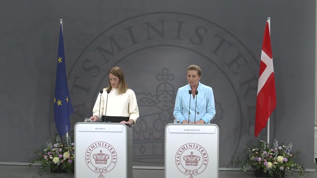 Joint press conference by Roberta METSOLA, EP President and Mette FREDERIKSEN, Danish Prime Minister